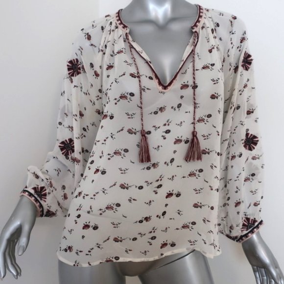 Ulla Johnson Blouse Lida White Embroidered Floral - Picture 1 of 10